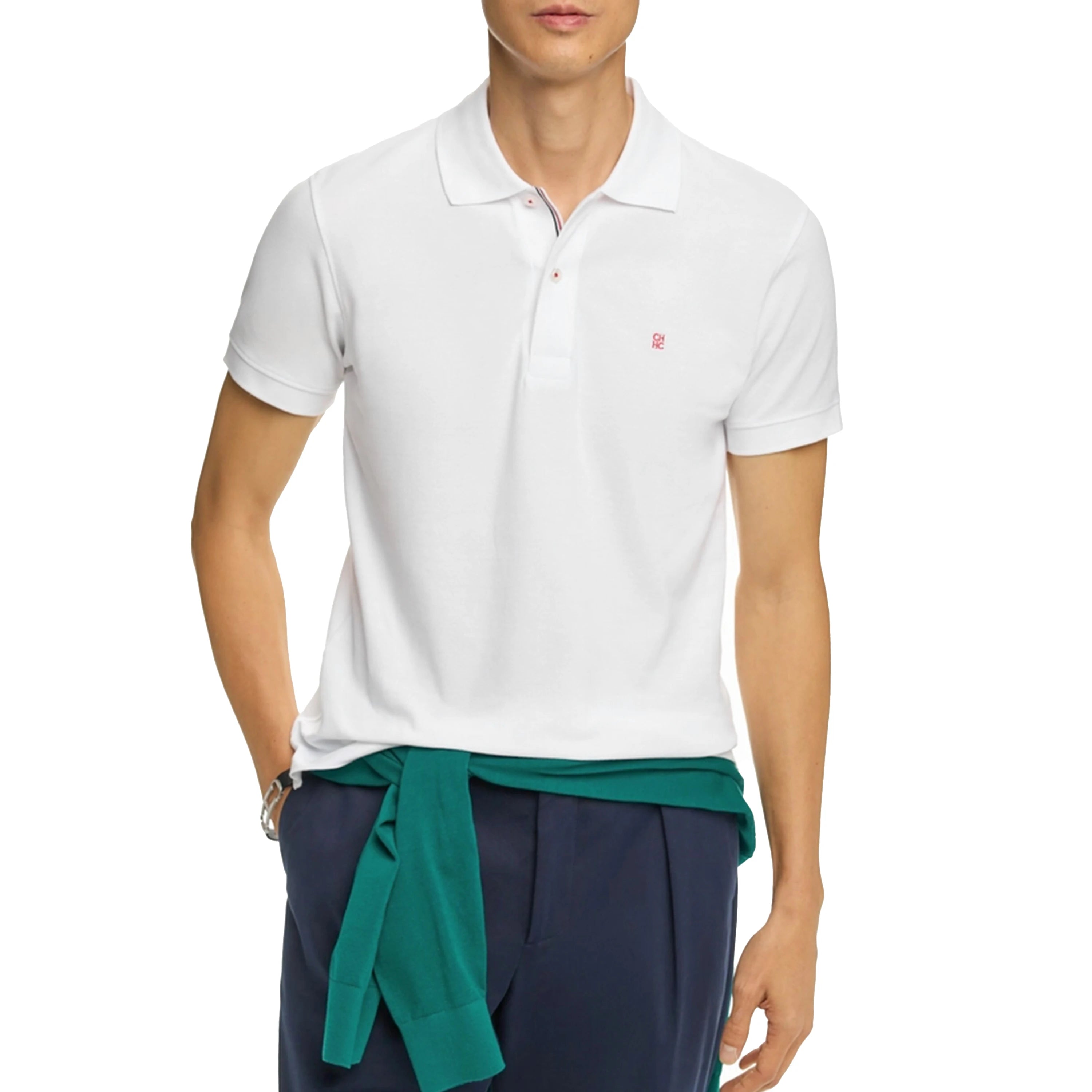 CHCH | Solid-Color Short Sleeve Polo Shirt
