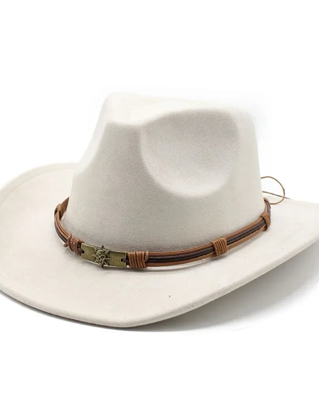 Western Cowboy Hat – Jazz Knight felt hat with bull-shaped décor