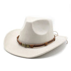 Western Cowboy Hat – Jazz Knight felt hat with bull-shaped décor-HighTouch