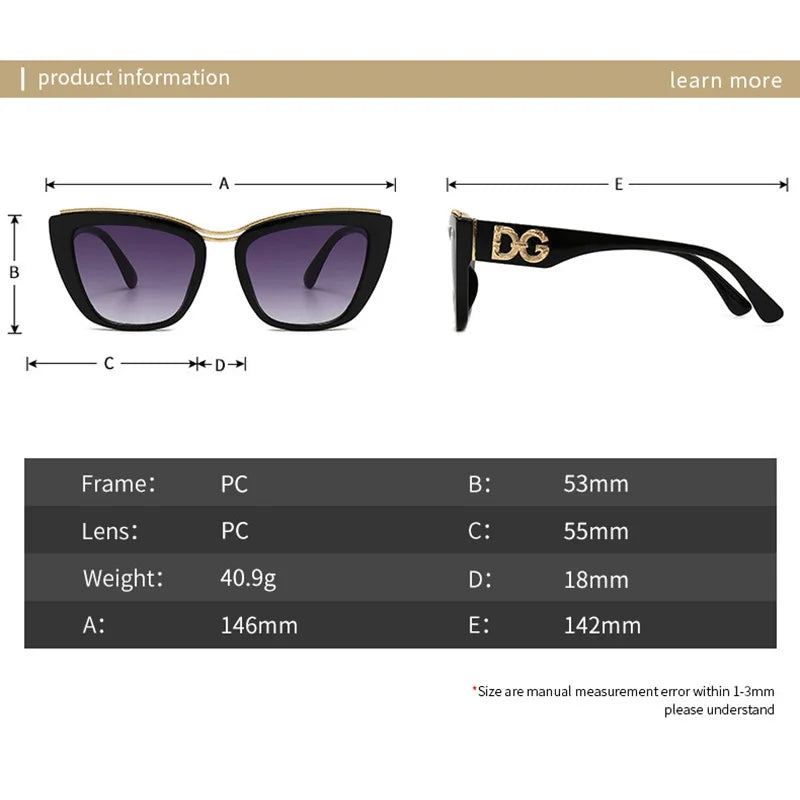 Luxury Cat-Eye Gradient Sunglasses for Women-HighTouch