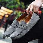 Genuine Leather Slip-On Loafers / Moccasins-HighTouch