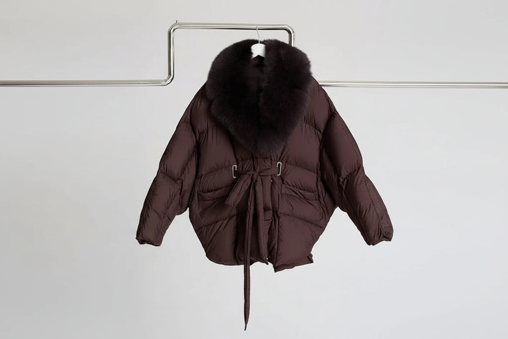 Women’s Faux Fur Collar Coat – Chic Batwing Sleeve Streetwear Jacket-HighTouch