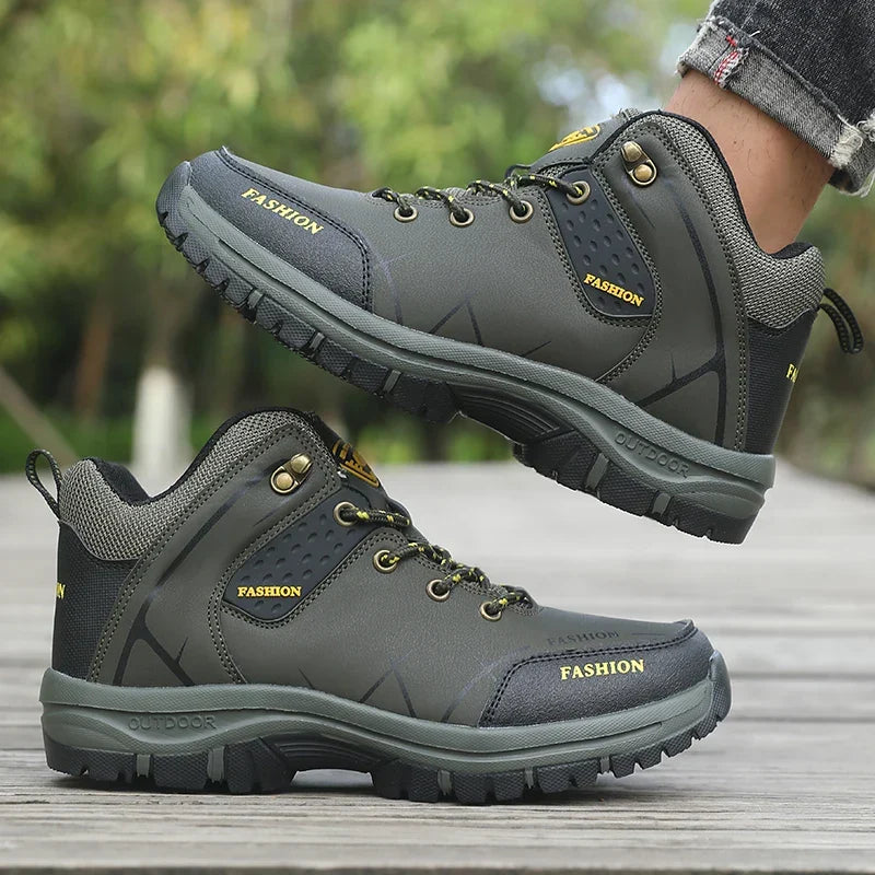 Men's Waterproof Orthopedic Hiking Boots - Arch Support Trail Shoes