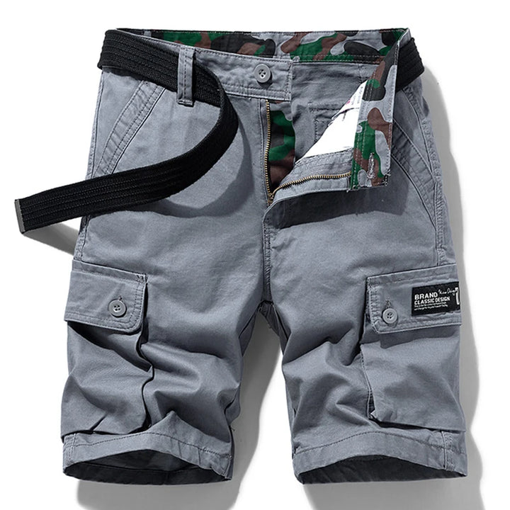 Men’s Cotton Cargo Shorts – Breezy Bermuda Jogger with Utility Pockets-HighTouch