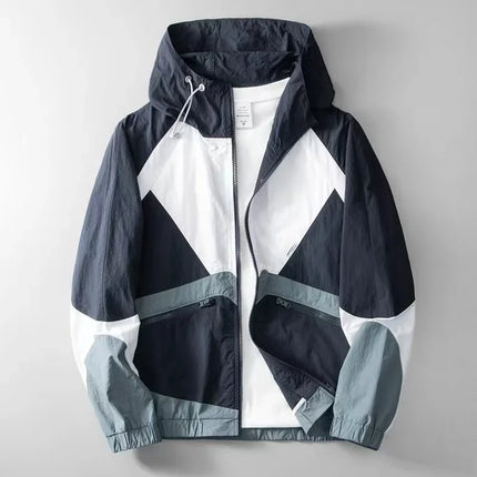 Men’s Ice-Silk Sunscreen Hooded Jacket – Lightweight Cool Spring/Summer Outerwear