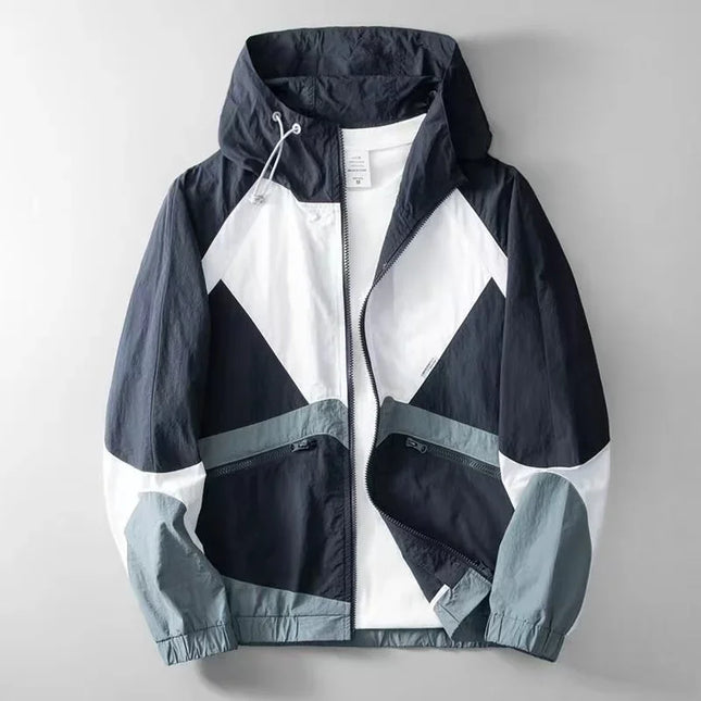 Men’s Ice-Silk Sunscreen Hooded Jacket – Lightweight Cool Spring/Summer Outerwear