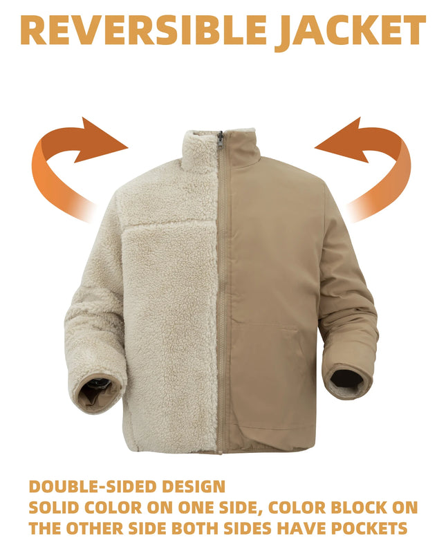 Oversized Sherpa Fleece Jacket Men
