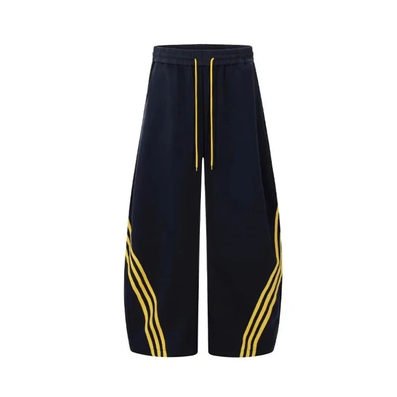 Vintage Wide-Leg Sweatpants – Loose-Fit Casual Trousers for Men-HighTouch