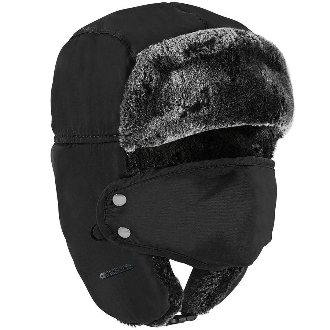 Pilot Hat Ushanka Men's Winter Trapper Hat with Windproof Mask Trooper Hat Hunting Skiing Hat for Men Women