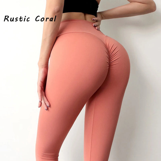 High-Waist Nylon Yoga Leggings for Women – Seamless, Butt-Lifting, Squat-Proof Fitness Tights