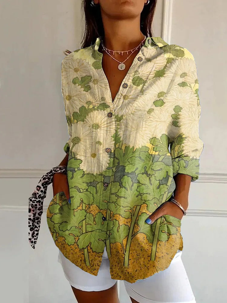 Harper | Elegant Floral Shirt & Blouse-HighTouch