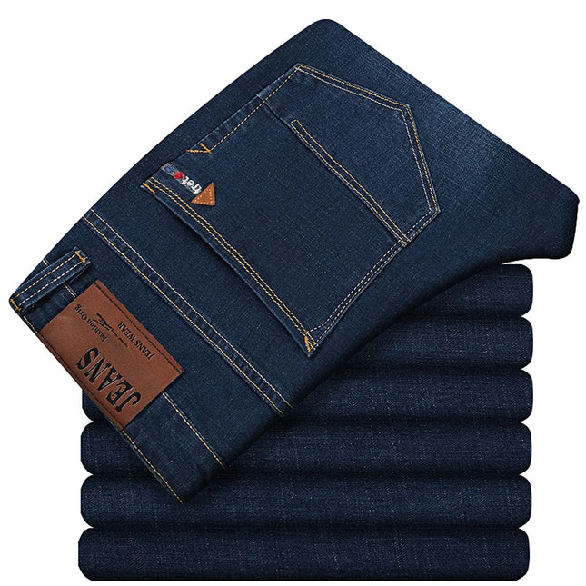 Premium Stretch Straight-Leg Jeans for Men
