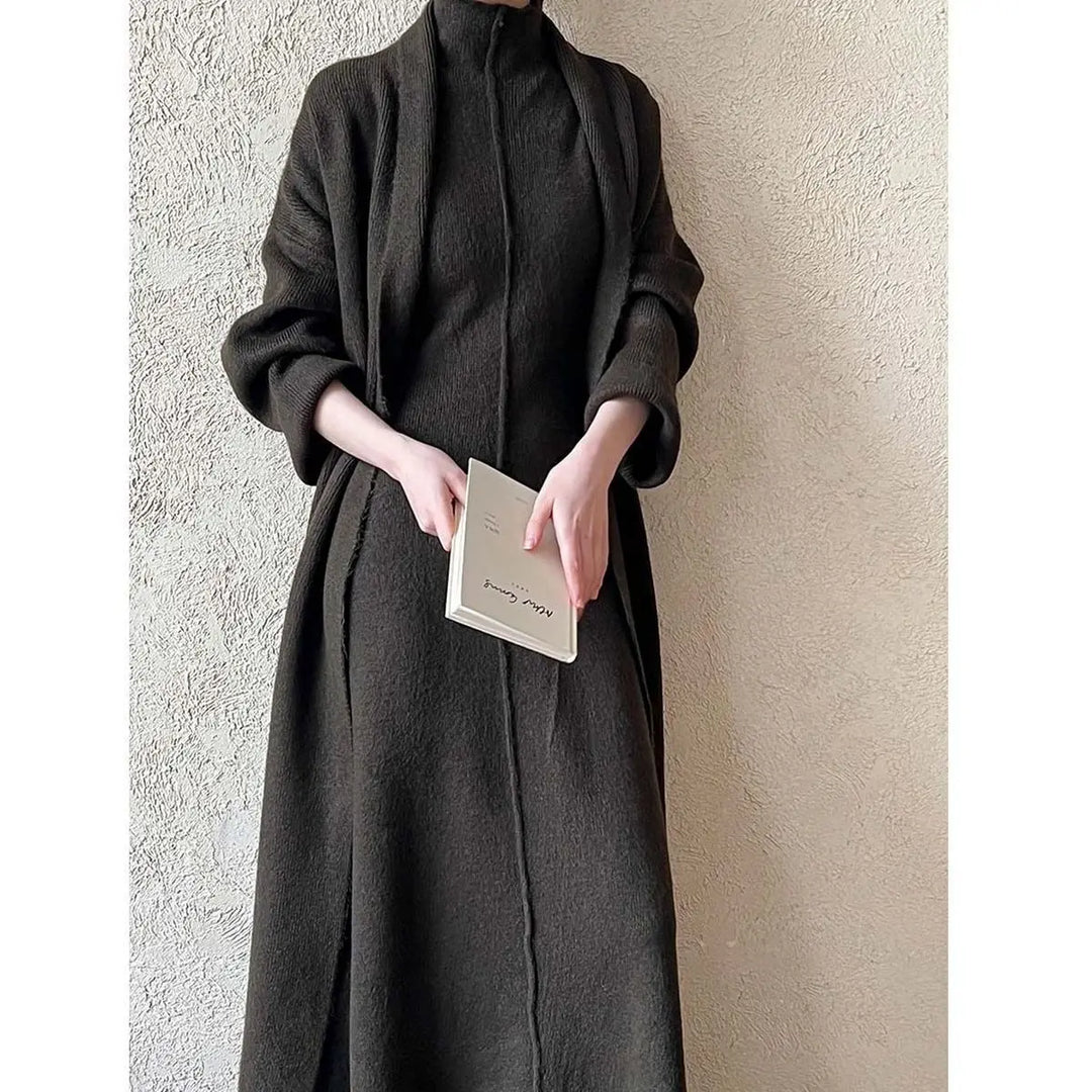 Women’s Knit Dress & Long Cardigan Set-HighTouch