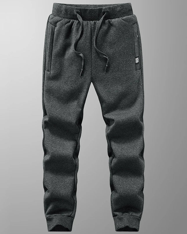 Men’s Fleece-Lined Joggers with Zip Pockets