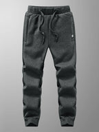 Men’s Fleece-Lined Joggers with Zip Pockets-HighTouch