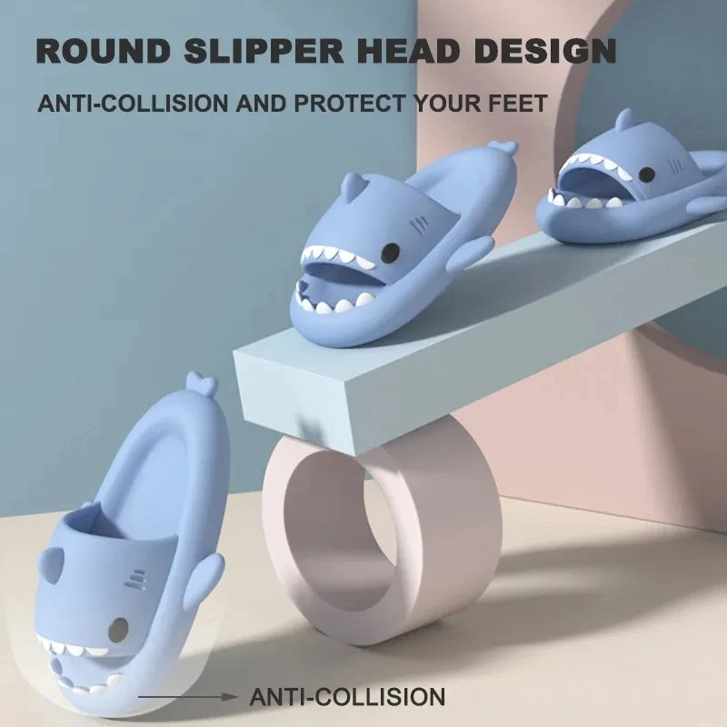 Unisex Shark EVA Slides – Thick Sole, Anti‑Slip, Cute Shark Design