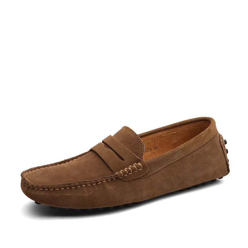Genuine Leather Slip-On Loafers / Moccasins