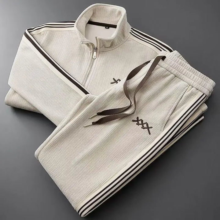 Men’s Warm Zip-Up Sports Set – Two-Piece Jacket & Pants-HighTouch