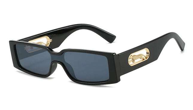 Small Retro Rectangular Leopard Print Sunglasses