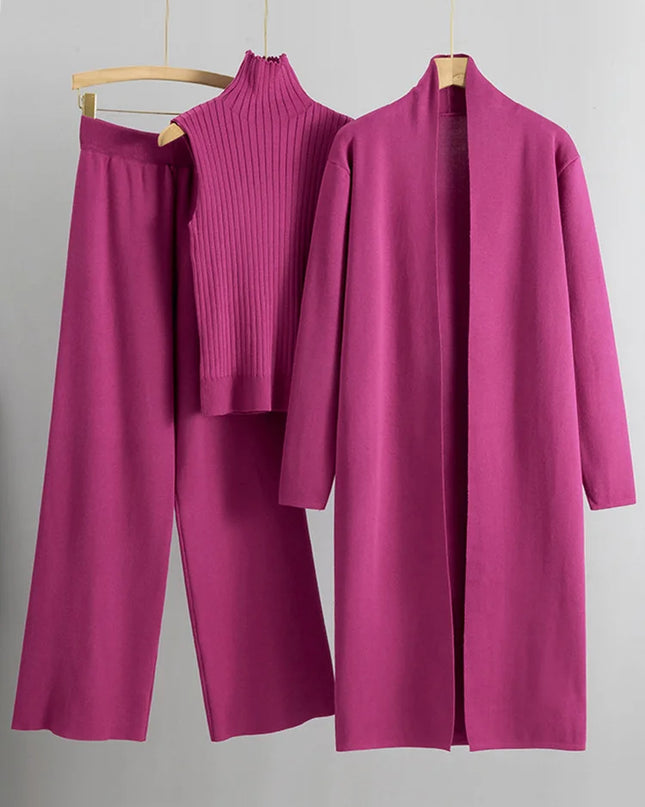 3‑Piece Knit Suit