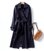 Phantasy Women’s Lace-Up British Style Trench Coat-HighTouch