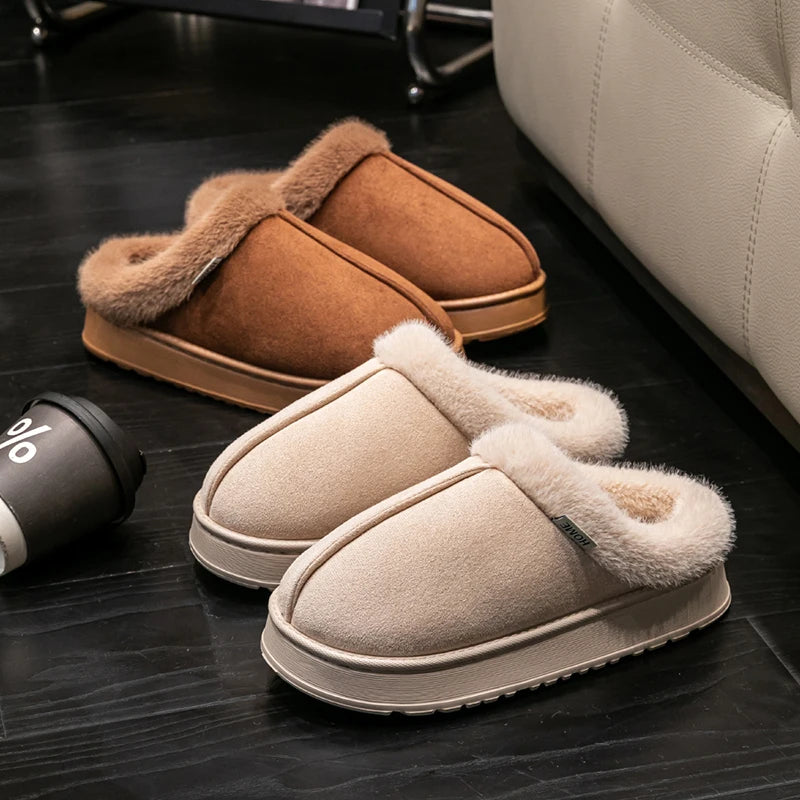 Fluffy Winter Slippers – Warm EVA Anti-Slip Indoor Slippers