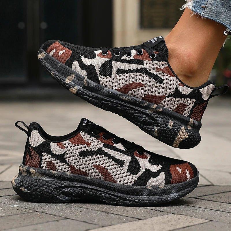Camo Trail Sneakers – Breathable Cushioned Support