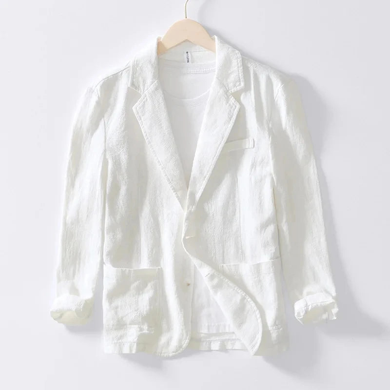 Men’s Cotton‑Linen Travel Shirt