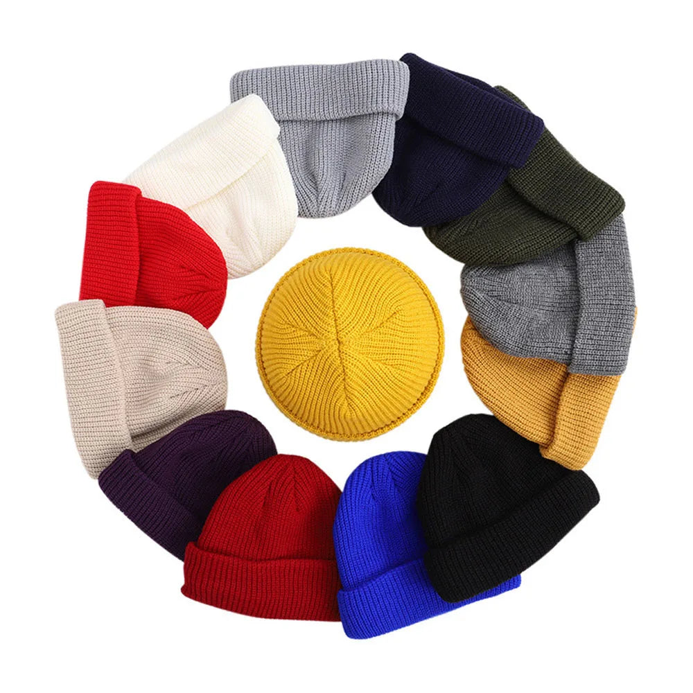 Luxury Winter Knit Beanie – Warm Short Skull Cap (Unisex)