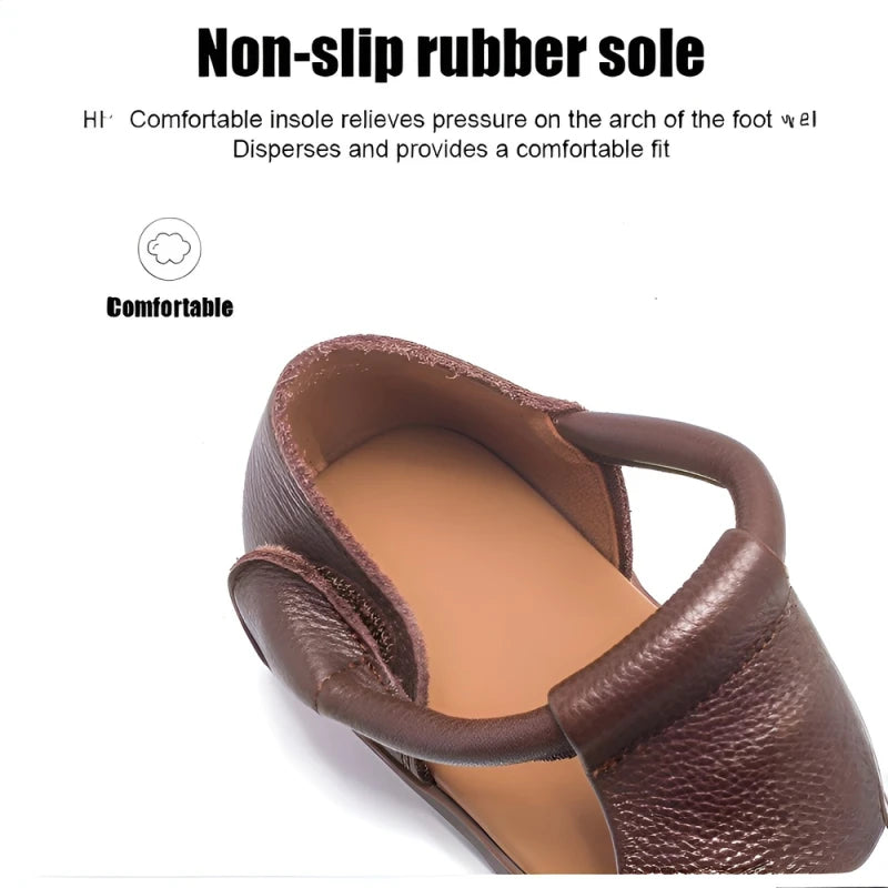 Retro Fish-Mouth Flat Sandals