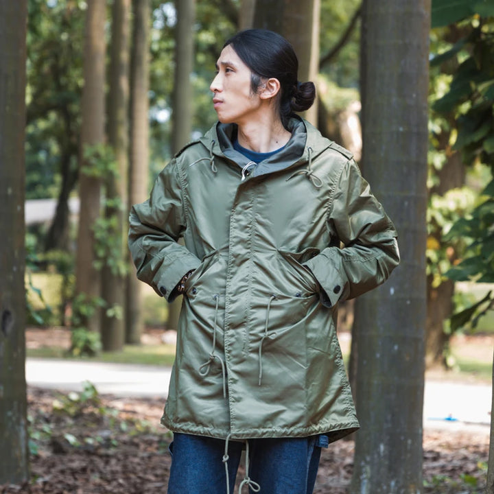 M-51 Nylon Fishtail Parka Men Jacket – Waterproof & Windbreaker-HighTouch