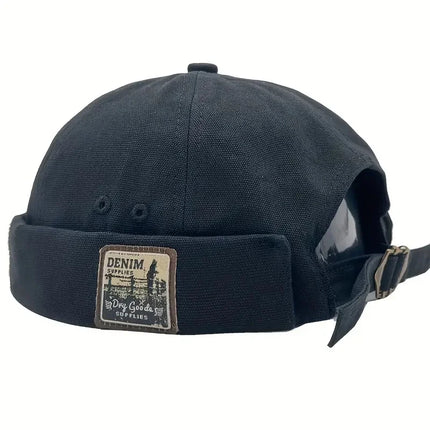 Vintage Washed Cotton Dome / Melon Brimless Cap – Unisex Adjustable