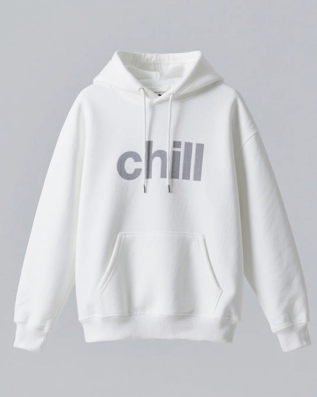 Heavy-Duty Letter Print Hoodie – Oversized Street Style Sweatshirt
