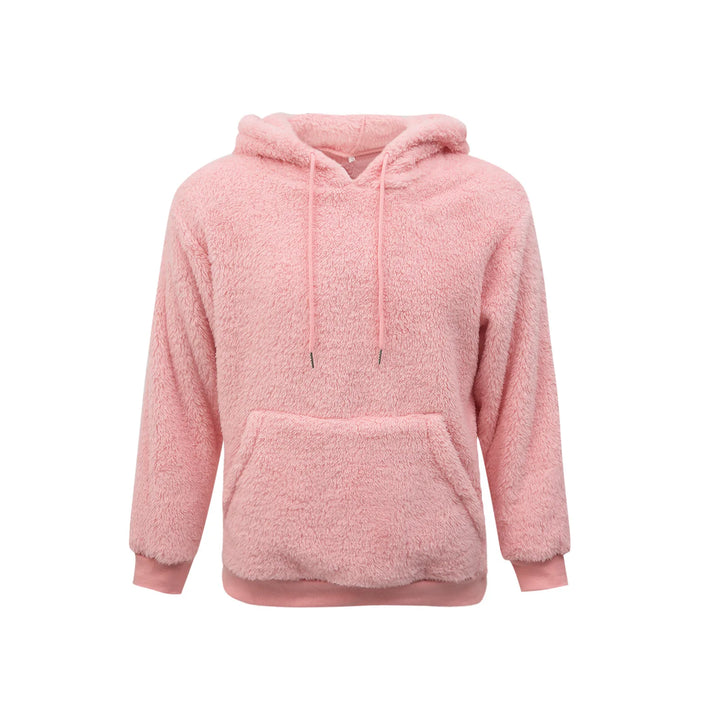 Men's Sherpa Fuzzy Pullover Hoodie-HighTouch