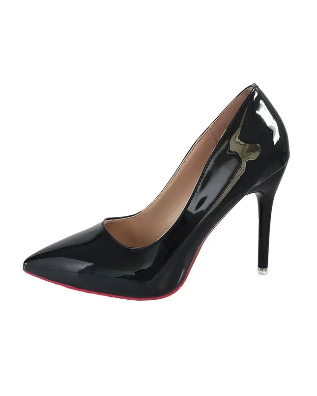 Elegant Red Leather Pumps – women’s High Heels