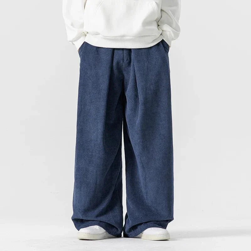 Men's Wide-Leg Corduroy Pants – 90s Style