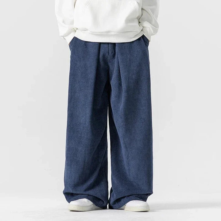 Men's Wide-Leg Corduroy Pants – 90s Style