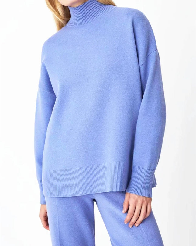 Women’s Knit Turtleneck Tracksuit Set