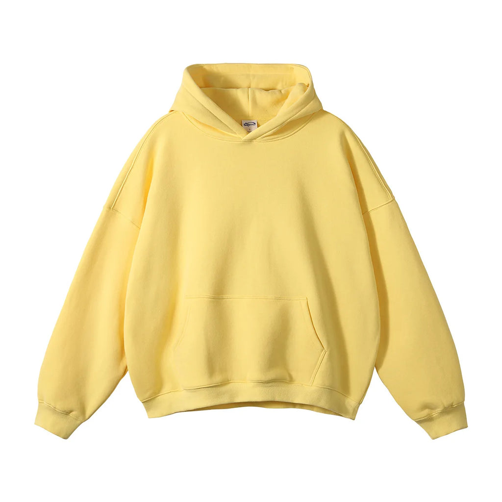 Unisex Fleece Hoodie Crew Neck Casual Pullover Sweatshirt-HighTouch