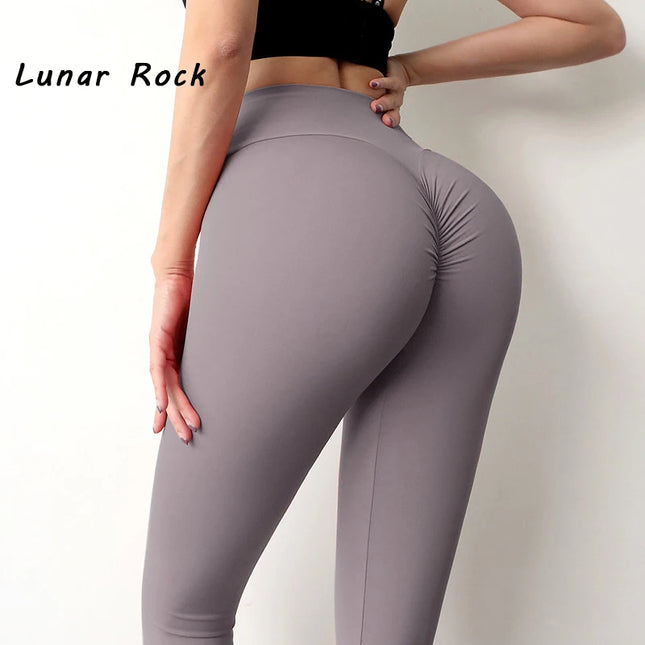 High-Waist Nylon Yoga Leggings for Women – Seamless, Butt-Lifting, Squat-Proof Fitness Tights