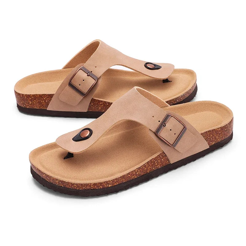 Crestar Cork Suede Mules – Elegant Arch Support & All-Day Comfort-HighTouch