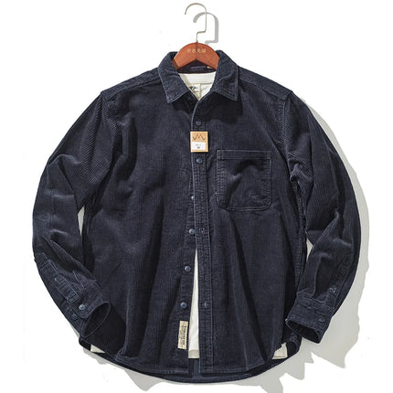 Thick Corduroy Shirt Jacket Men – Slim Fit Autumn Winter Outerwear