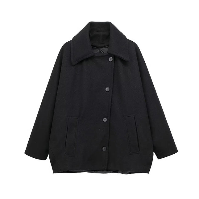 Oversized Faux Wool Winter Coat
