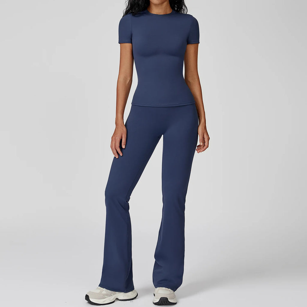Women High Waist Yoga Set 2 Piece Fitness Gym Wear-HighTouch