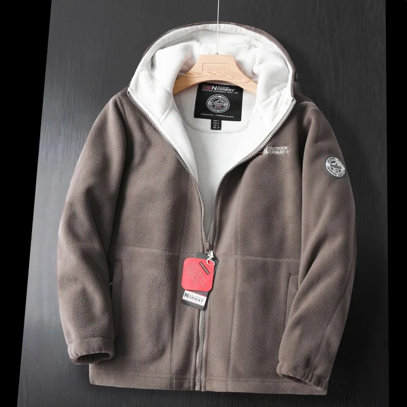 Thick Wool Hooded Jacket Men