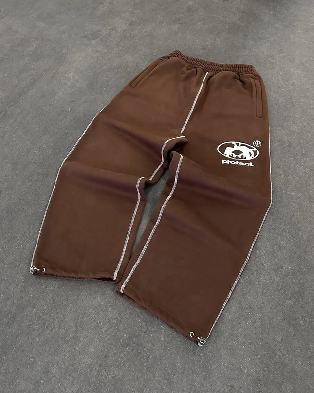 Streetwear Letter Embroidery Loose Sweatpants – Y2K Harajuku Wide-Leg Statement