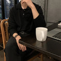 Light Luxury Knit Polo Neck Sweater Men