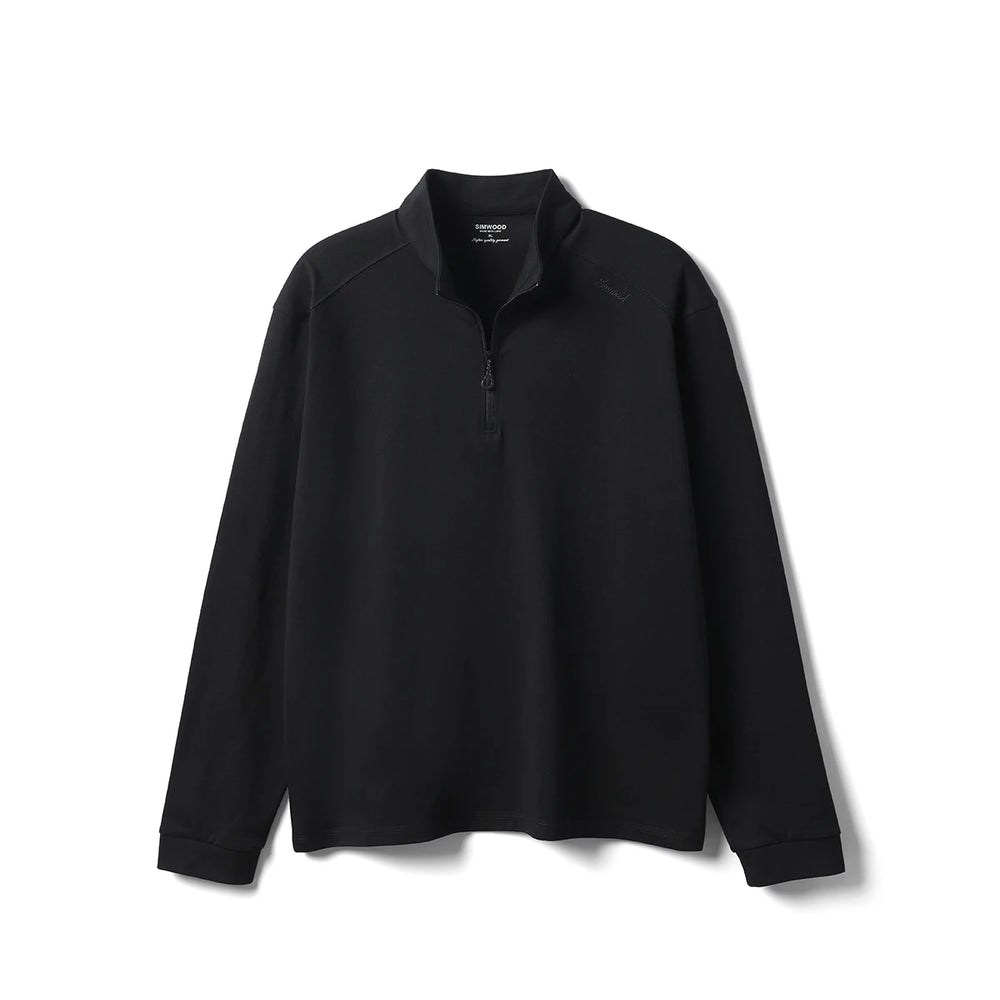 Half-Zip Long Sleeve Tee – Regular Fit T-Shirts, 230gsm-HighTouch