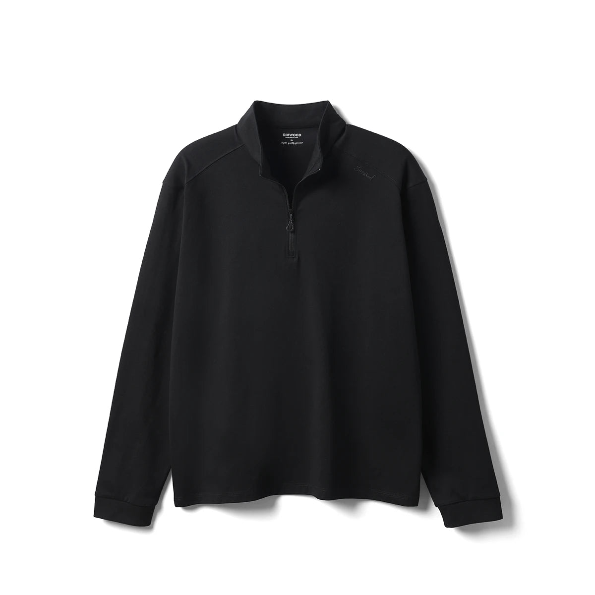 SIMWOOD | Sorona Half-Zip Long Sleeve Tee – Regular Fit T-Shirts, 230gsm