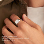 Minimalist Round Ring Gold Colour Plated Women's Rings for Parties and Festivals-HighTouch